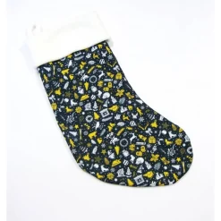 Großer Nikolausstiefel Nikolaussocke Nikolausstrumpf handgefertigt Weihnachtsmotiven personalisierbar mit Namen