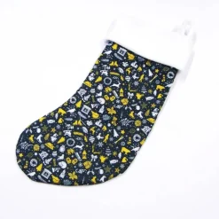 Großer Nikolausstiefel Nikolaussocke Nikolausstrumpf handgefertigt Weihnachtsmotiven personalisierbar mit Namen