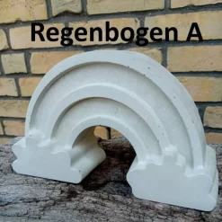 Großer Regenbogen aus Beton für Grabschmuck oder Gedenkecke, 2. Wahl