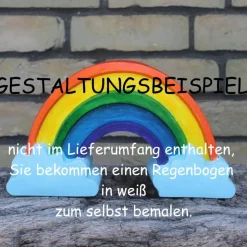 Großer Regenbogen für Gedenkecke oder Grabschmuck zum Selbstbemalen