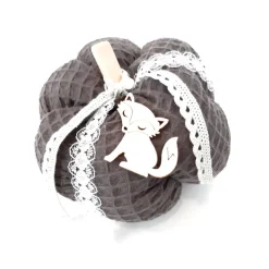 Großer Stoffkürbis aus Waffelpique, herbstliche Deko-Kürbisse (1 Stk.)