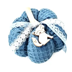 Großer Stoffkürbis aus Waffelpique, herbstliche Deko-Kürbisse (1 Stk.)