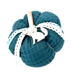 Großer Stoffkürbis aus Waffelpique, herbstliche Deko-Kürbisse (1 Stk.)