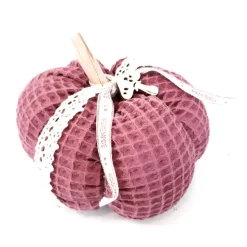 Großer Stoffkürbis aus Waffelpique, herbstliche Deko-Kürbisse (1 Stk.)