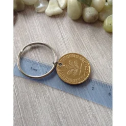 Groschen Schlüsselanhänger – Original 10 Pfennig Münze als Retro Geschenk