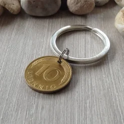 Groschen, Tacken, Zehner - Schöne alte Münze am Schlüsselring / 1995