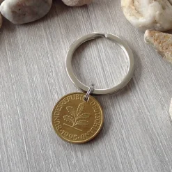 Groschen, Tacken, Zehner - Schöne alte Münze am Schlüsselring / 1995