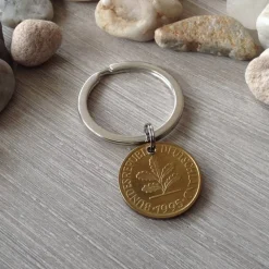 Groschen, Tacken, Zehner - Schöne alte Münze am Schlüsselring / 1995