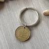 Groschen, Tacken, Zehner -Schlüsselanhänger mit original 10-Pfennig-Münze von 1984 – Vintage Geschenkidee