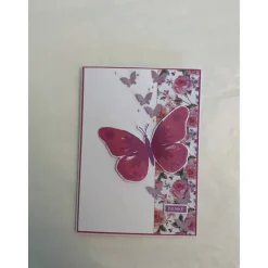 Grußkarte / Glückwunschkarte um Danke zu sagen, „Blumen und Schmetterlinge“, Handarbeit, Stampin’Up