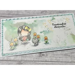 Grußkarte / Glückwunschkarte „Freundschaft ist Herzenssache“ zum Geburtstag oder anderen Anlässen, für die Freundin