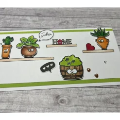 Grußkarte / Glückwunschkarte „Juhu-Wünsch dir einen tollen Tag“ zum Geburtstag o. anderen Anlässen, Blumen, Handarbeit