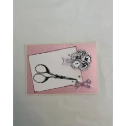 Grußkarte / Glückwunschkarte um Danke zu sagen, „Nähen als Hobby“, rosa, Vintage, Handarbeit, Stampin’Up