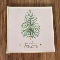 Grußkarte "Frohe Weihnachten" mit passendem Kuvert - aufklappbar