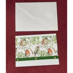 Grußkarte, Handarbeit mit Umschlag, Vogel motiv