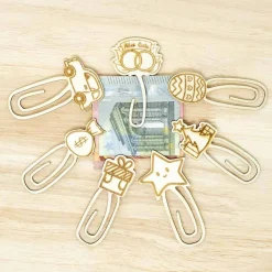 Grußkarte mit Holz Geldklammer | mit Briefumschlag | Mehrere Motive Geldklammer