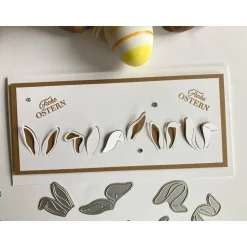 Grußkarte Ostern Hasenohrenmit Umschlag 3D DIN LANG Handarbeit Stampin Up