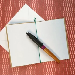 Grußkarte Weihnachten mit Mini-Weihnachtskranz gehäkelt mit Wunschtext