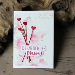 Grußkarte zum Muttertag - Muttertagskarte, Danke Mama