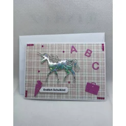 Grußkarte zur Einschulung, 