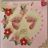 Grußkarte "Zur Geburt" in der Quilling Technik, Klappkarte, Handarbeit