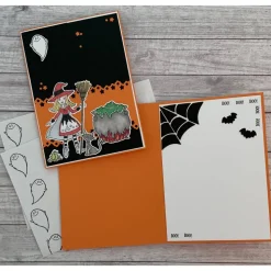 Grußkarten / Glückwunschkarten zu Halloween, „Hexe oder Kürbis gratulieren zum Geburtstag“, Handarbeit, Stampin’Up!