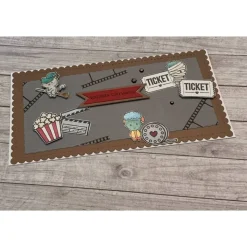 Grußkarten / Glückwunschkarten zum Geburtstag, „Gutschein für ein Kinoabend mit Popcorn, Halloween, Männer, Handarbeit