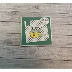 Grußkarten / Glückwunschkarten zum Geburtstag oder anderen Anlässen, Bücherwurm, Eis essen, Sparschwein, Stampin’Up