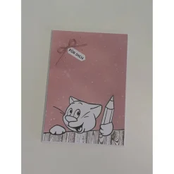 Grußkarten / Glückwunschkarten zum Schulanfang, „Eule oder Katze zur Einschulung“, Grüße an das Schulkind, Handarbeit