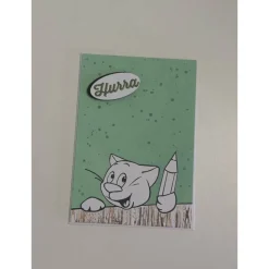 Grußkarten / Glückwunschkarten zum Schulanfang, „Eule oder Katze zur Einschulung“, Grüße an das Schulkind, Handarbeit