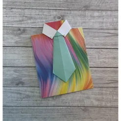 Grußkarten / Glückwunschkarten zu verschiedensten Anlässen, „Hemd mit Krawatte“ Einladung zum Geburtstag, Handarbeit