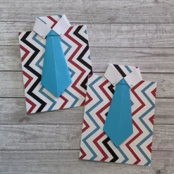 Grußkarten / Glückwunschkarten zu verschiedensten Anlässen, „Hemd mit Krawatte“ Einladung zum Geburtstag, Handarbeit