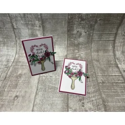 Grußkarten Glückwunschkarten „Drück dich“ Cards Geburtstag Muttertag Valentinstag Anlass Blumen Herz Stampin‘ Up!