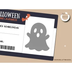 Gruselausweis als Mitgebsel Halloweenparty - DIY Halloween Projekte für Kinder an der Halloweenparty |  Kinderparty |