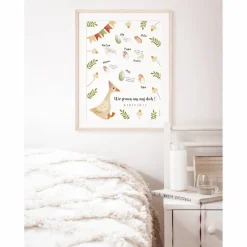 Gästebuch Babyparty Gans Poster Fingerabdruck Gästebuch - Gästebuch Deko Babyshower - Baby Andenken Poster - Babyparty