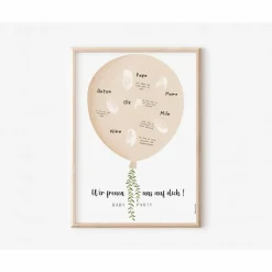 Gästebuch Babyparty Poster Fingerabdruck Gästebuch - Gästebuch Deko Babyshower - Baby Andenken Poster - Babyparty Gäste