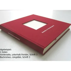Gästebuch, duo abendrot, personalisierbar, ca. 24 x 24 cm, Büttenpapier