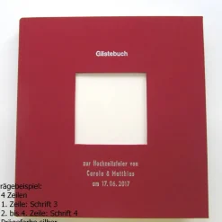 Gästebuch, duo dunkelblau, personalisierbar, ca. 24 x 24 cm, Büttenpapier