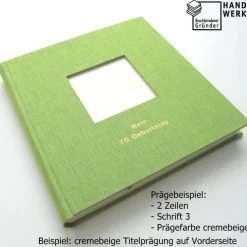 Gästebuch, duo dunkelblau, personalisierbar, ca. 24 x 24 cm, Büttenpapier