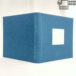 Gästebuch, duo dunkelblau, personalisierbar, ca. 24 x 24 cm, Büttenpapier