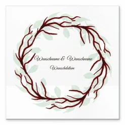 Gästebuch Hochzeit Fingerabdruck Leinwand Personalisiert Ring Brautpaar Geschenk Hochzeitsdekoration Namen 50x50 cm Hochzeitsgeschenk