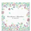 Gästebuch Hochzeit Fingerabdruck Leinwand Personalisiert Blumenring Brautpaar Geschenk Hochzeitsdekoration Namen 50x50 cm Wedding Tree