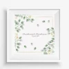 Gästebuch Hochzeit Fingerabdruck Leinwand Personalisiert Blumen Brautpaar Geschenk Hochzeitsdekoration Namen 50x50 cm Wedding Tree