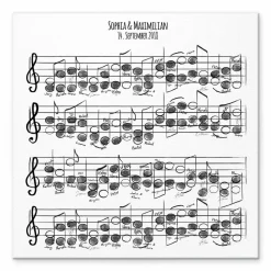 Gästebuch Hochzeit Fingerabdruck Leinwand Personalisiert Liebeslied Brautpaar Geschenk Hochzeitsdekoration Namen 50x50 cm Keilrahmen