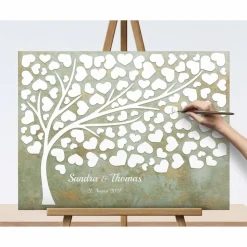 Gästebuch Hochzeit Geburtstag Hochzeitsgästebuch, Boho Vintage Hochzeitsbaum