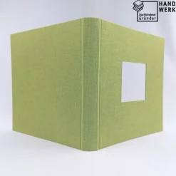 Gästebuch, limette grün, personalisierbar, ca. 24 x 24 cm, Büttenpapier