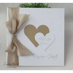 Gästebuch SWIRL TAUPE Hochzeit personalisiert
