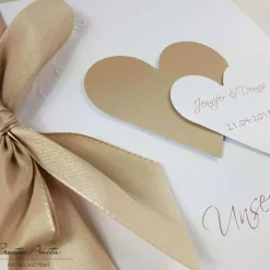 Gästebuch SWIRL TAUPE Hochzeit personalisiert