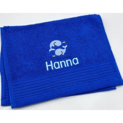 Gästehandtuch ( 30 x 50 cm ) + Fische Motiv ( Nr. 21 ) + Name / Kinderhandtuch