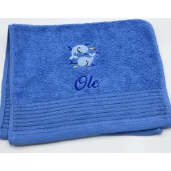 Gästehandtuch ( 30 x 50 cm ) + Fische Motiv ( Nr. 21 ) + Name / Kinderhandtuch